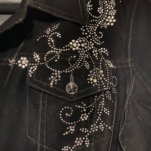 Christine Alexander, L, black jacket embellished with premium Swarovski Crystals